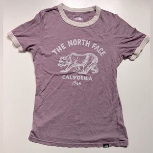 The North Face Women's Purple Graphic Ringer T-Shirt Slim Fit Size XS